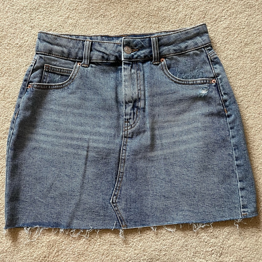 Denim mini skirt